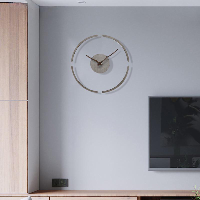 DIY Handmade Dried Flower Embossed Wall Clock with Wood Grain Border