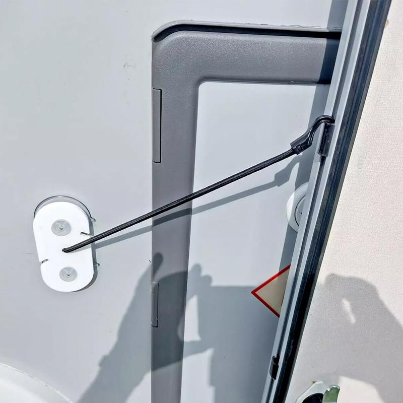 Adjustable Door Retainer Strap With Locking Suction Cup Stop Motorhome Caravan Campervan Doors Flying Shut In The Wind
