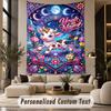 Cow Highland (69) Theme Wall Tapestry Customized With Name Text Personalized Hanging Tapestry For Bedroom Living Room Decor