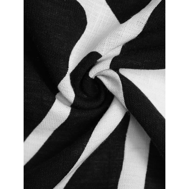 Dame V-hals Jumpsuit Bukser Sommer Ny Pendler Ermeløs Trykt Jumpsuit