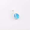 Swiss Blue Topaz Gemstone 925 Sterling Silver Jewelry Zircon Pendant For Girls CZP-7-12