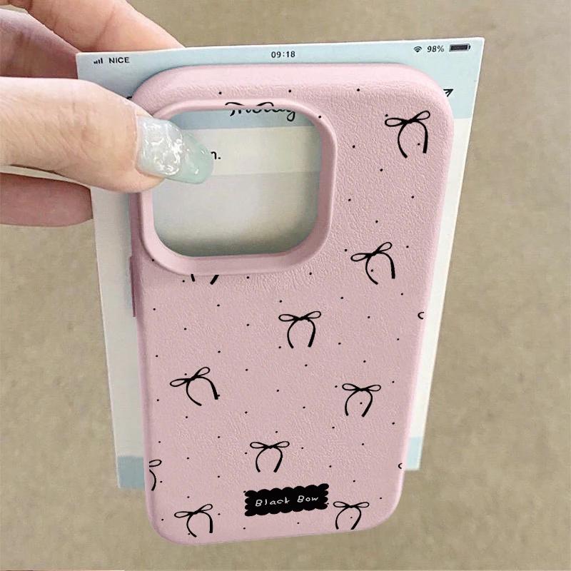 Bow Lichee Pattern Case For VIVO Y28S Y29S Y29 Y39 Y36 Y28 Y19S Y04 V50 V40 Lite V30 V25 Pro V30E Y03 Y16 Y22S Y02 Y35 Y27 V29
