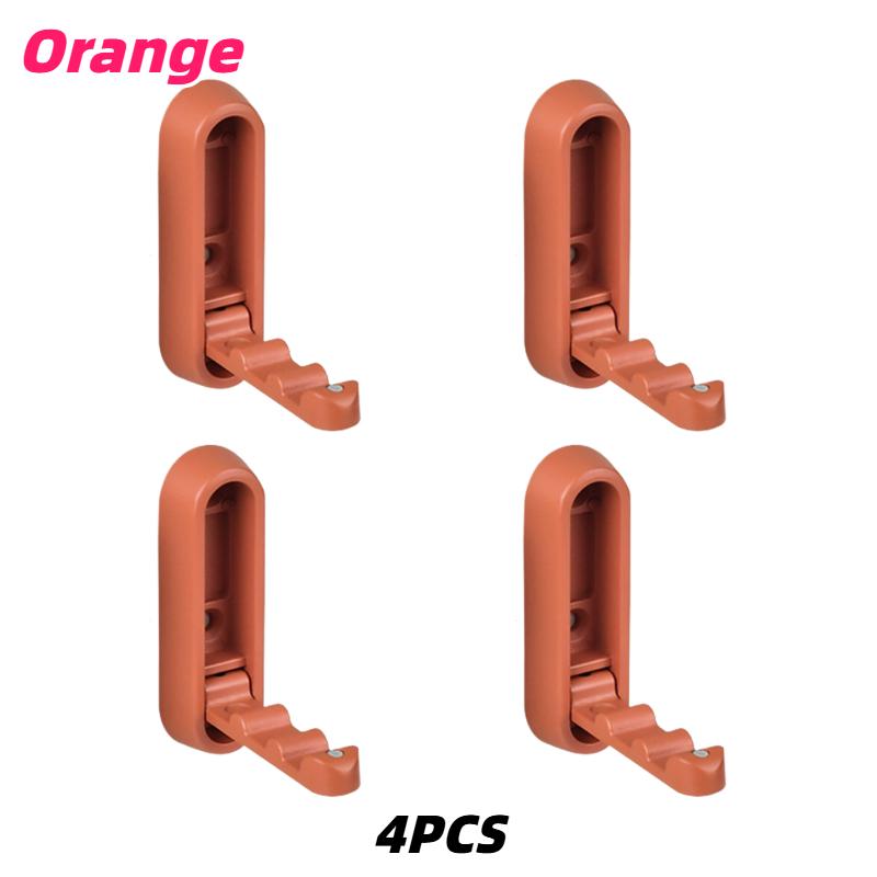 4pc Heavy-Duty Zinc Alloy Wall Hook Foldable Rust-Proof Hidden Door Hooks for Hanging Coat Towel Clothe Hat Bag Key Utility Hook