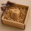 Interactive Reading Dice Wooden Decision Dice, 6-Sided Wood Engraved Quotes Prompt, Natural Bookish Daily Habit Tool Charm, Fun Companion Book