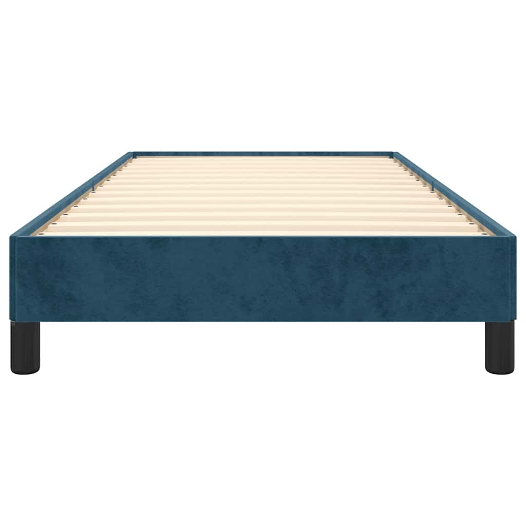 Bed Frame Without Mattress Dark Blue 80 X 200 Cm Velvet