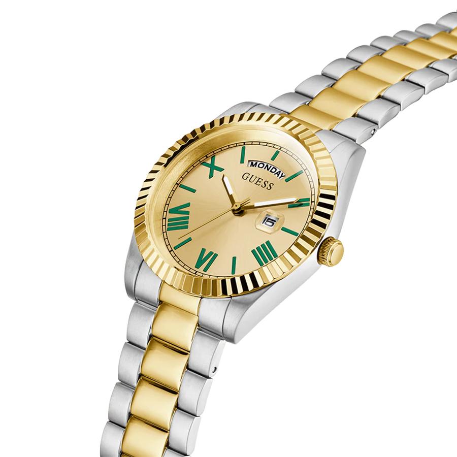 Guess Two-Tone Stainless Steel Men's Quartz Watch with Date Strap - GW0265G14