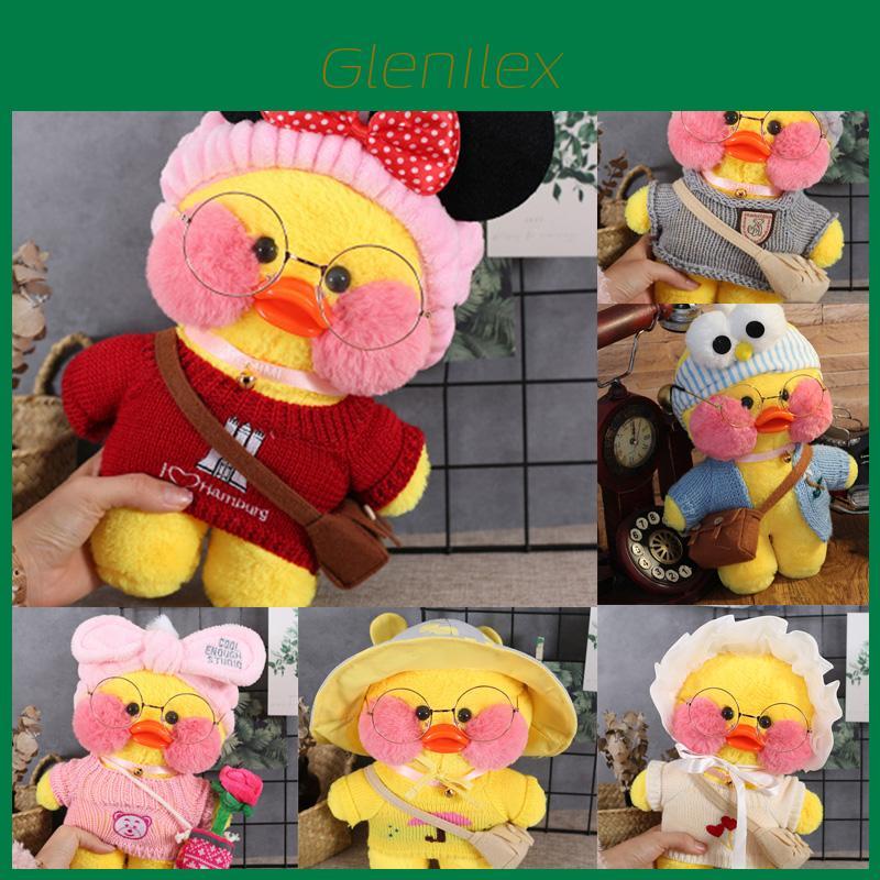 Weiches und entzückendes 30 cm Lalafanfan Cafe Mimi Gelbes Enten Kostüm Plüschtier