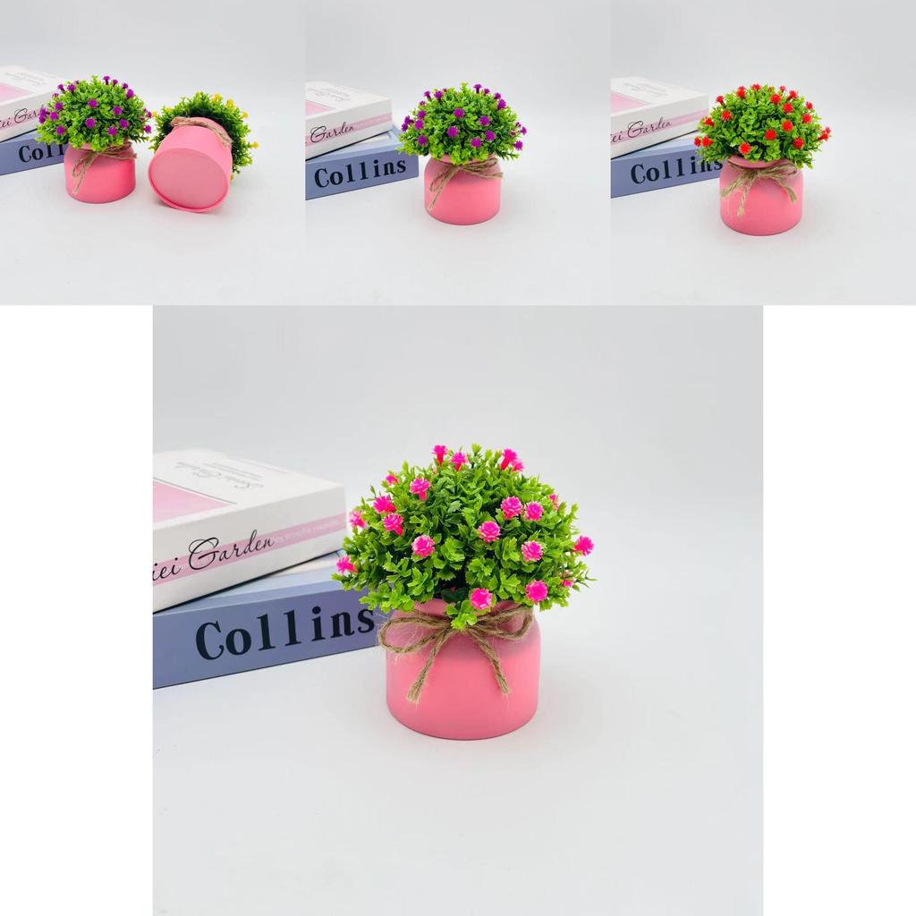 Starry Sky Artificial Flower Pot For Home Office Decor With Plastic Material And Wedding Use
