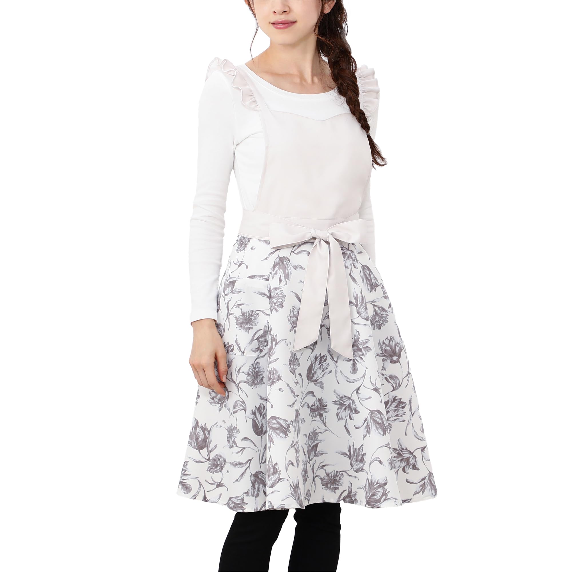 

Francfranc Lilia Full Apron, Beige