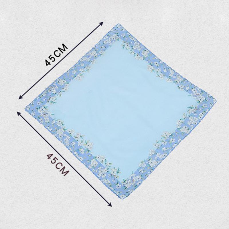 Popular Flower Cotton Printed Lady Handkerchiefs Women Handkerchief Children Kids Face Hand Kitchen Towels Christmas Gifts