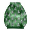 Women's Fashion Casual Christmas Print Long Sleeve Sweatshirt Pocket Jacket Zipper Hoodie Coat