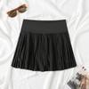 New pleated yoga high waist anti-light tennis skirt solid color badminton golf skirt