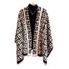 New high-end geometric scarf women's winter versatile imitation cashmere double-sided scarf thickened warm shawl