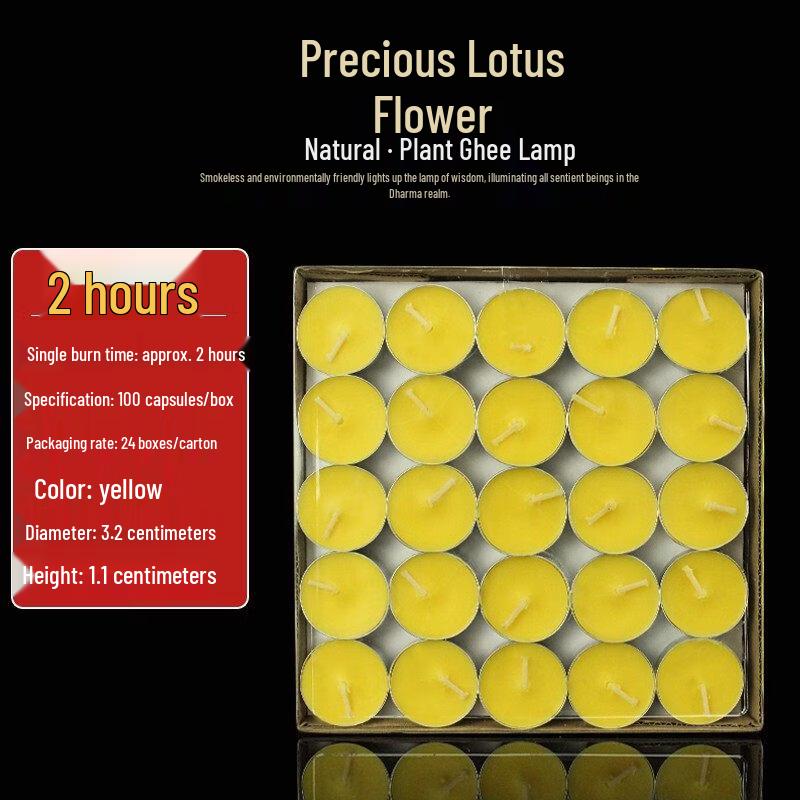 LIEI 4-Hour 100-Piece Ghee Lamp Candles
