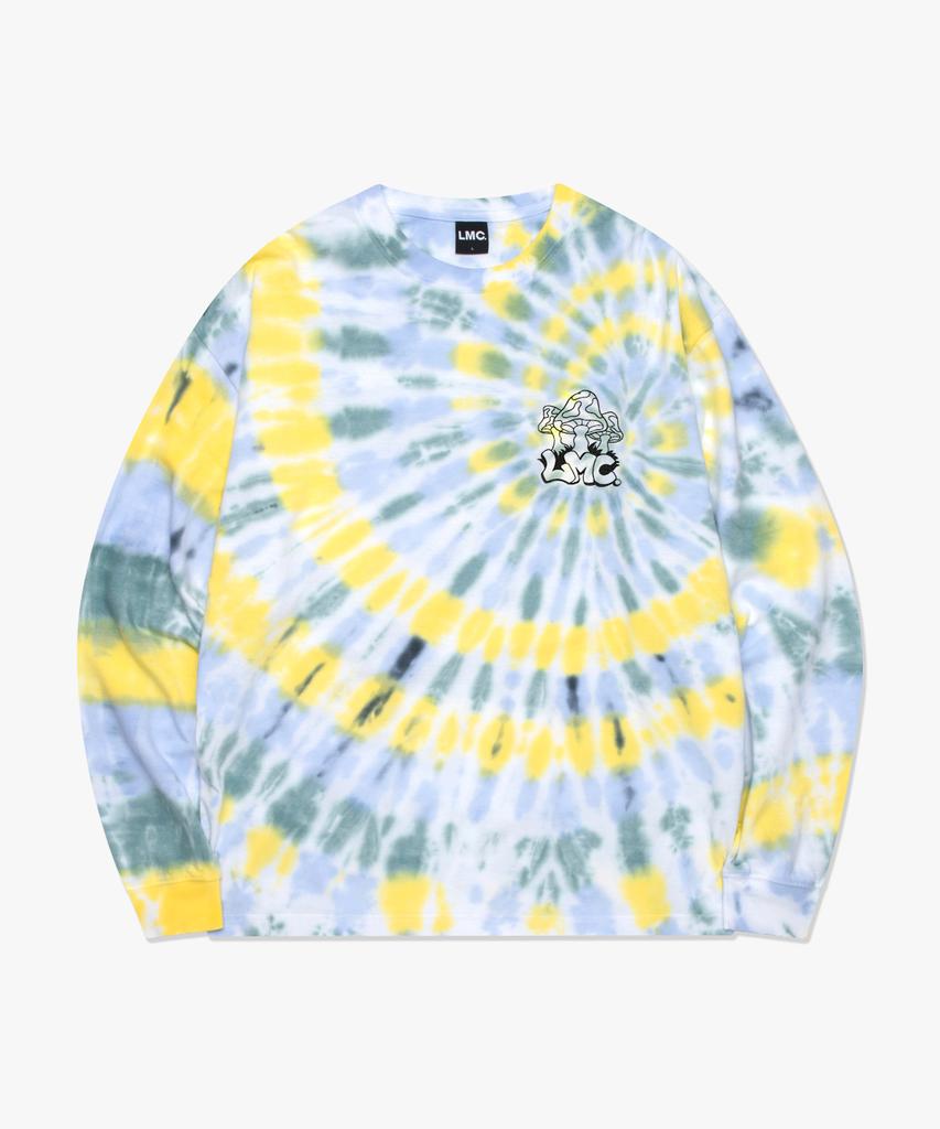 LMC Tie Dye Mushroom Long Slv Tee Yellow