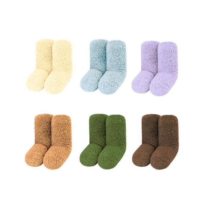 [Set of 3] Sheepskin Boot Socks, Sleep Socks, Non-compression Microfiber Leg Warmers, Gift for Maternity Care Centers