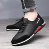 Elastic Band Shoes for Men Brand Casual Shoes Men Leather Shoes Soft Flat Business Man Footwear  Elastic Shoe Mouth Sneakers