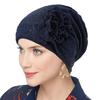 Nové dámské zlaté stříbrné turbanové čepice chemo bandana hidžáb plisovaná indická čepice turbante klobouk dámský šátek na vlasy muslimská pokrývka hlavy