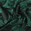 1m*1.5m Dark Green Color Brocade Floral Printed Jacquard Fabric Stretchy Satin Jacquard Fabric for Cheongsam Dress Clothing