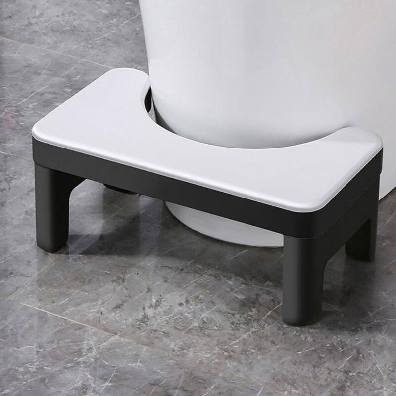 Two-tone non-slip toilet footrest [WD131B1] Two-tone (black and white)