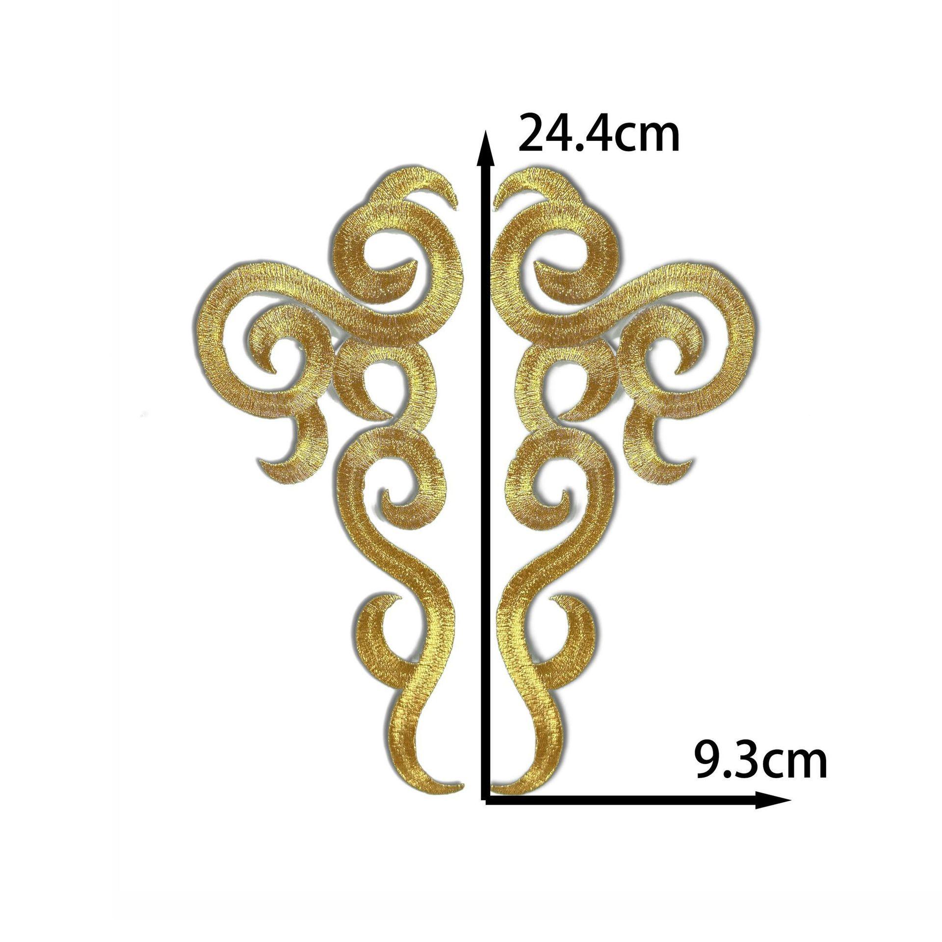 

Honeysuckle Pattern Embroidery Clothing Accessories Cloth Sticker Ethnic Performance Stage Clothing Opera Ancient Costume Ironing Diy Handmade