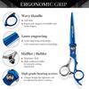 6.0 Inch Blue Vg10 Hairdressing Scissors Barber Scissors Flat Cut Bangs Scissors For Hairstylists