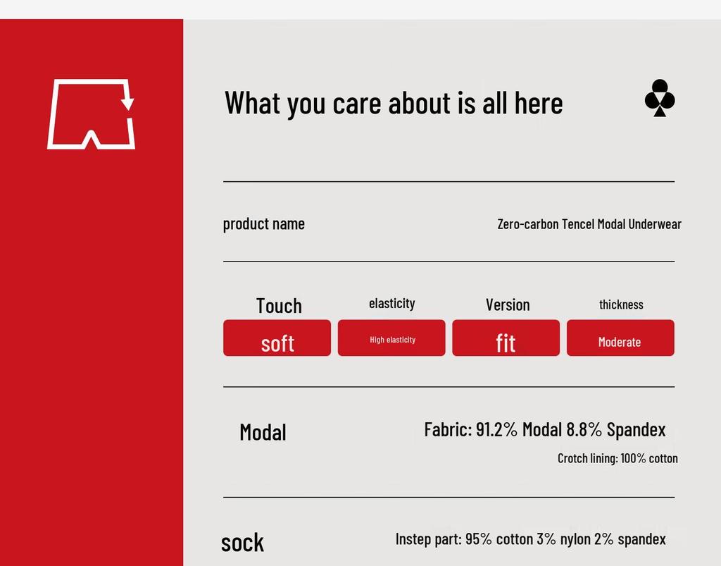Herren Rote Modal Antibakterielle Unterwäsche & Socken Geschenkset