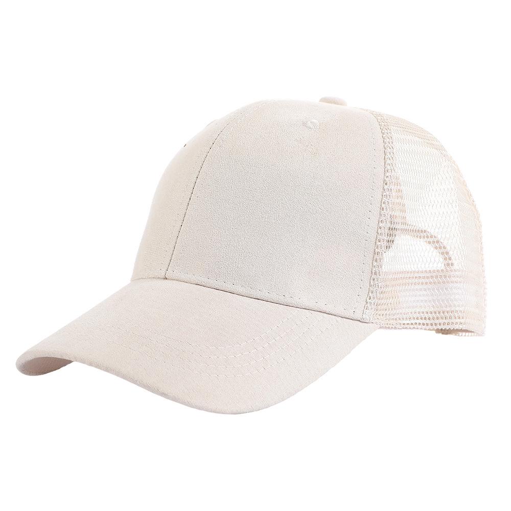 Stylish Suede Mesh Patchwork Baseball Cap: Breathable, Sunshade, Versatile, and Casual Duckbill Design