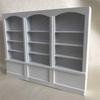 ABUL-1/12 Scale Miniature Mini House Display Cabinet House Mini Furniture Glass Bookcase Red Durable Easy To Use