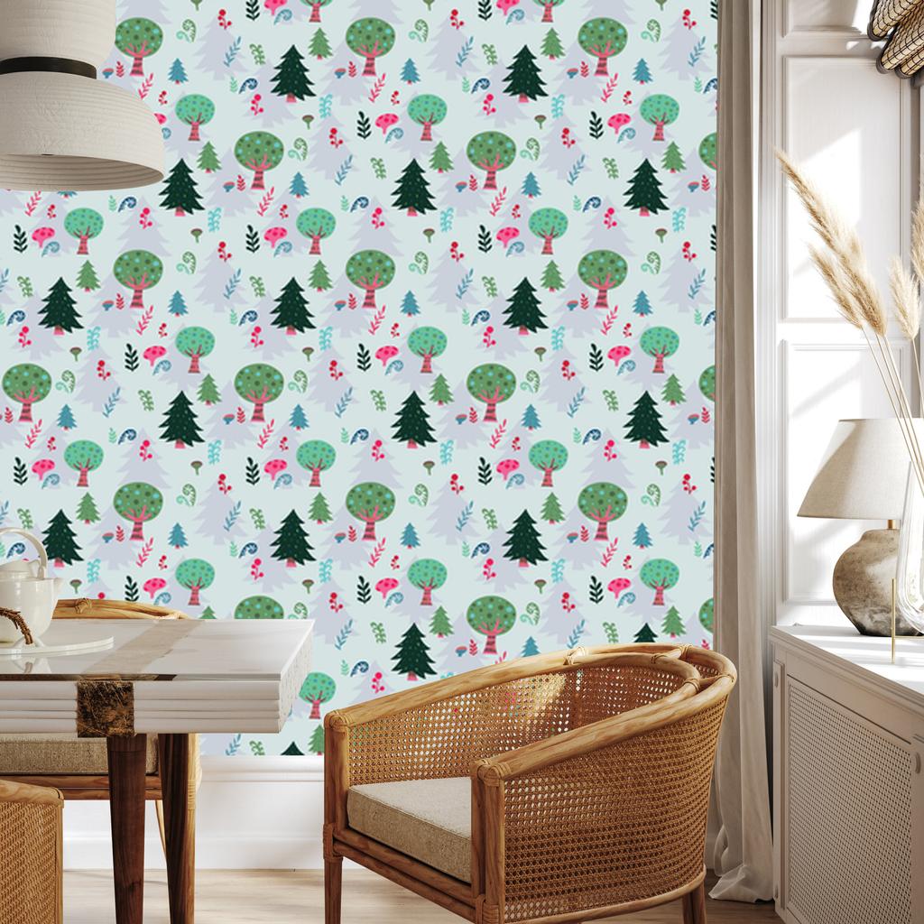 Green Plants and Trees Wallpaper for Living Room and Bedroom 50x1000