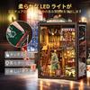CRESYMME Miniature House Dollhouse Book Nook Kit Wooden DIY 3D Craft Christmas Decoration
