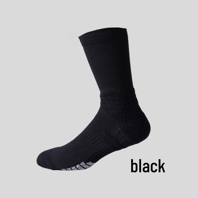 

Men s Elite Non-Slip High-Top Basketball Training Socks One Size чорний