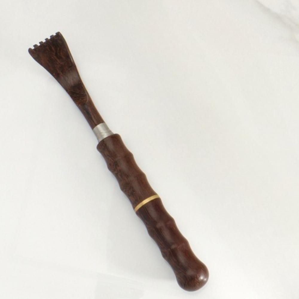 Portable Extendable Back Scratcher Telescoping Back Massager with Wooden Handle Stainless Steel Back Massage Tickle Stick Tools