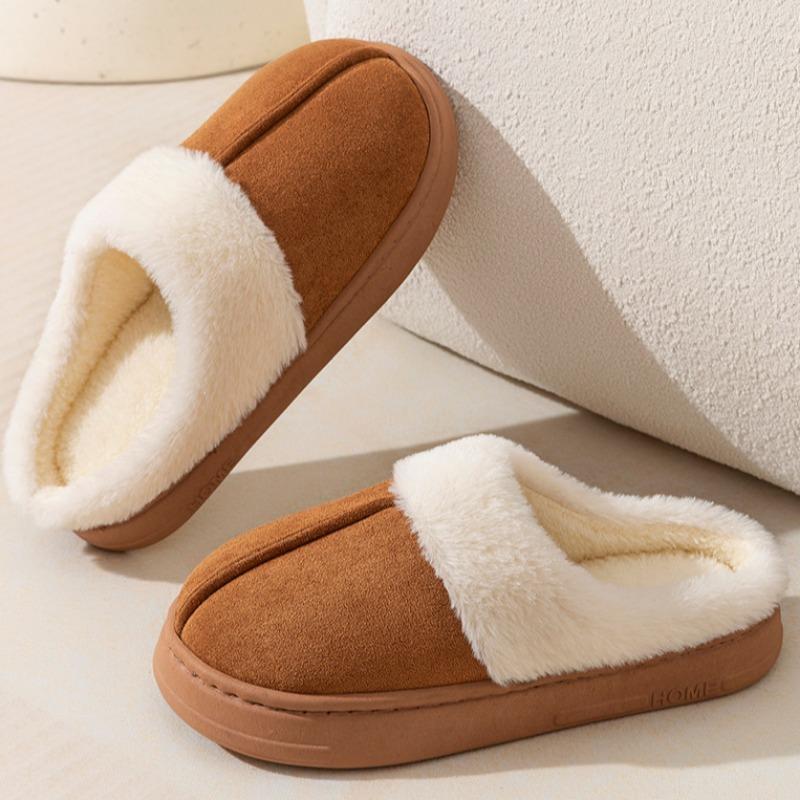 Cotton Slippers Winter Thick Soled Warm Couple Slippers Plush Slippers