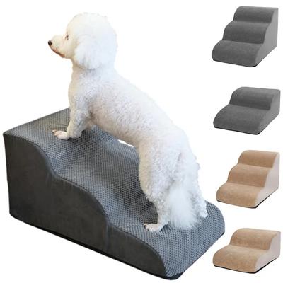 Rampa para perros y gatos, antideslizante, para cama, 2 o 3 niveles, para entrenamiento, extraíble y lavable