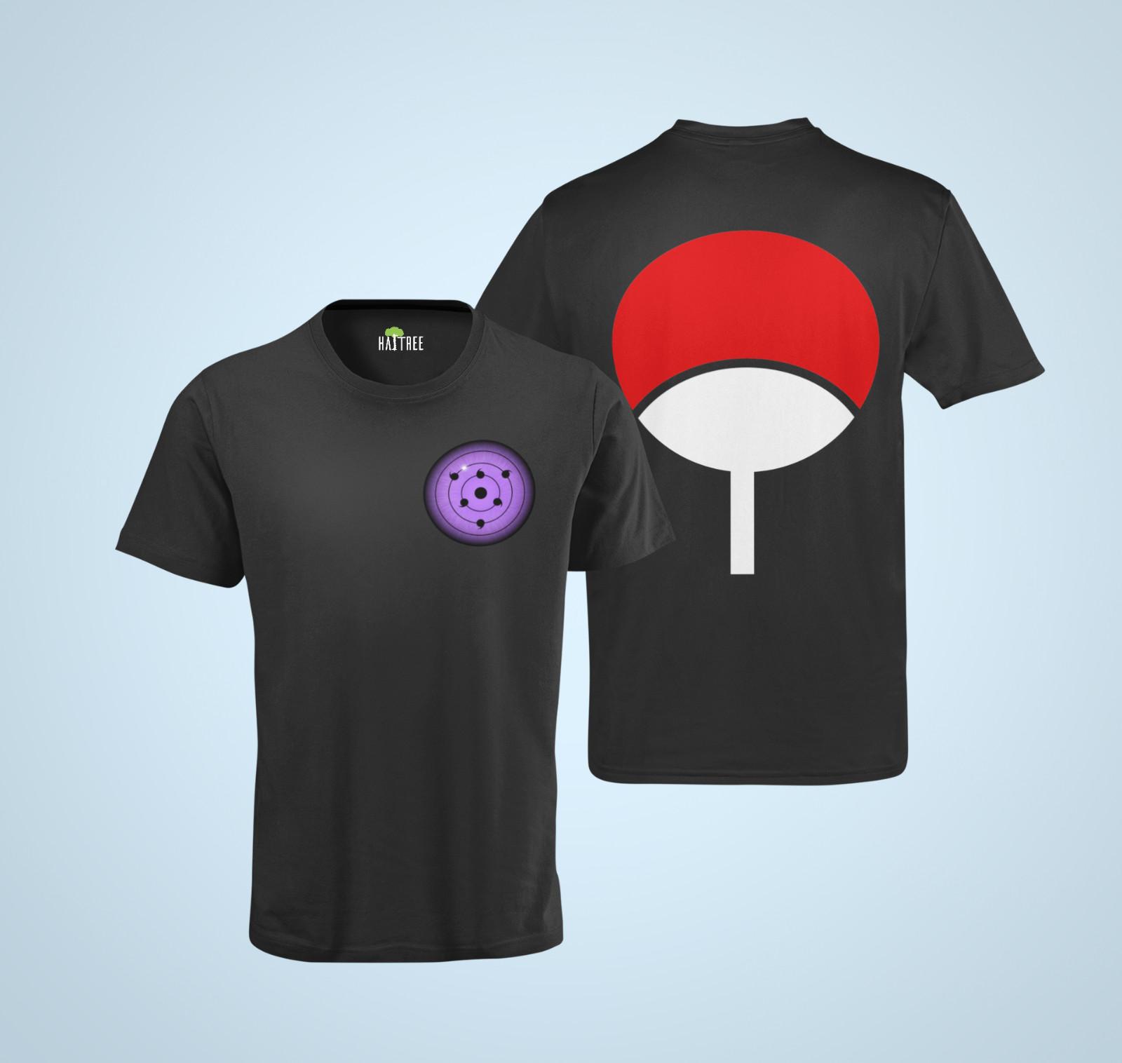Sasuke Uchiha Rinnegan Auge Naruto Pain Eye Akatsuki Anime Herren Bio T-Shirt Mens Womens Tees Top XL