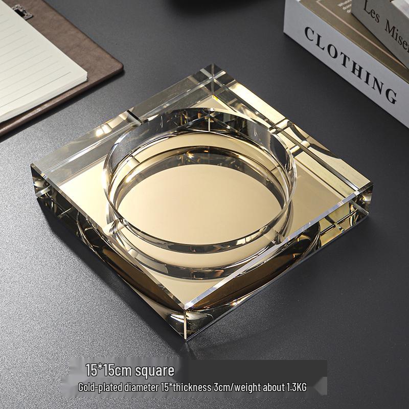 Crystal Glass Luxury Ashtray for Home or Office