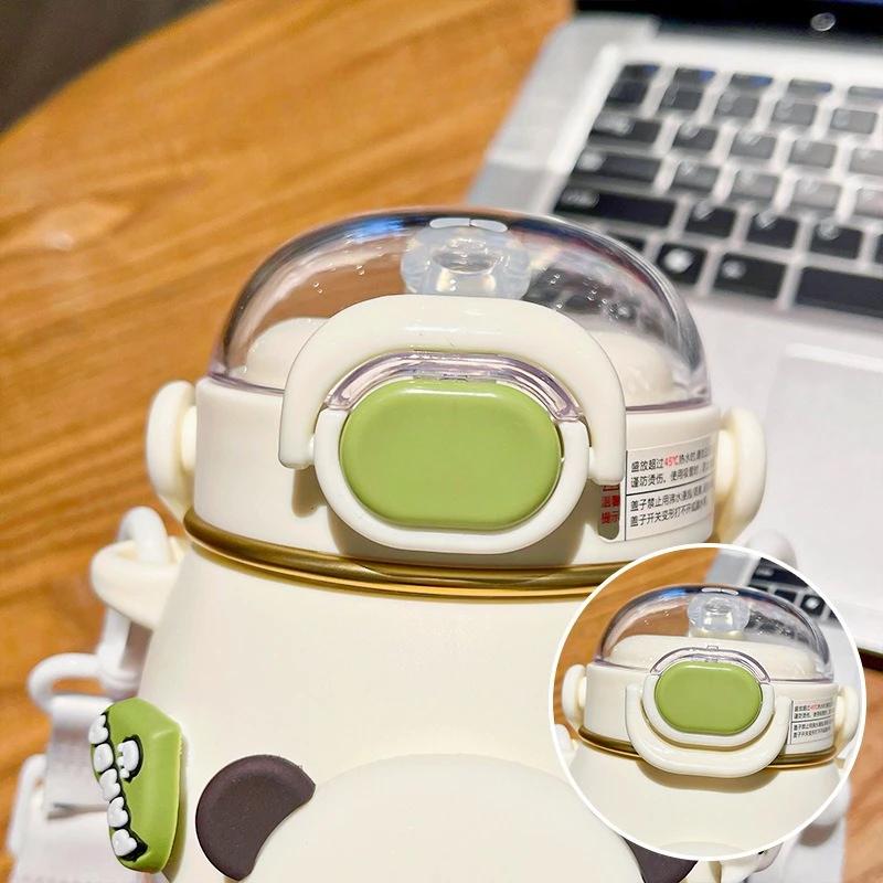 Large Capacity Portable Shoulder Strap Big Belly Girls Plastic Cup for Children To Drink Outdoors Slanted Cross Water Kettle