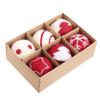 6pcs Felt Christmas Ball Pendant Star Tree Front Door Window Wall Decoration