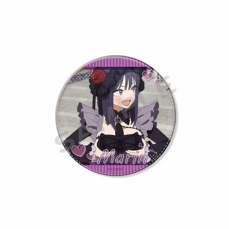 My Dress-Up Darling Anime Brooch Pin Kawaii Cartoon Figure Marin Kitagawa Badge Bag Hat Accessories Animation Peripheral Gifts