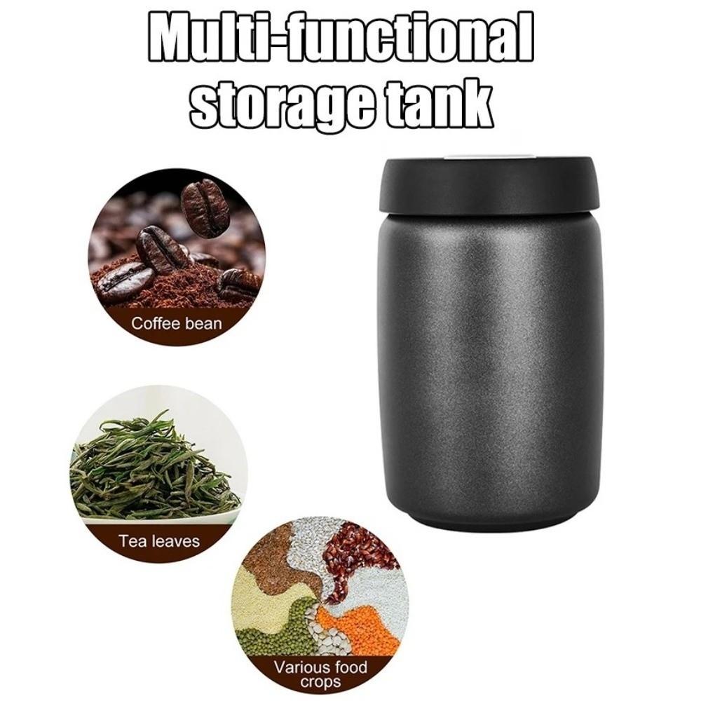 Stainless Steel Coffee Beans Vacuum Sealed Jug 400 800 1200ml Large Capacity Coffee Vacuum Canister Keep Fresh Tea Can