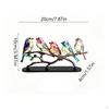 Acrylic Bird Ornament Branched Stand Tabletop Display Colorful