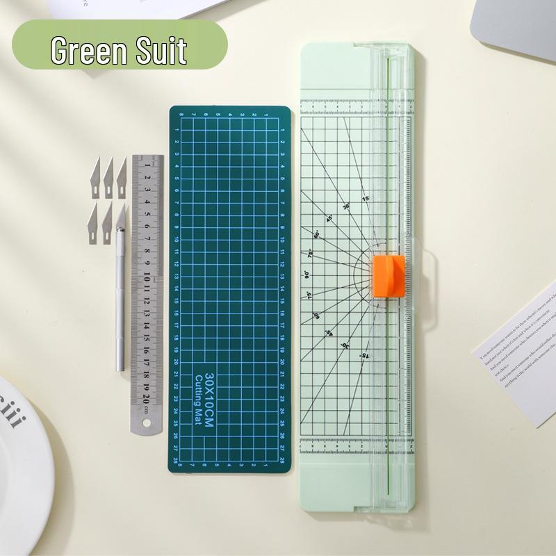 Dual Blade Portable Paper Cutter - Durable Sharp Craft & Office Knife for Students and Artists