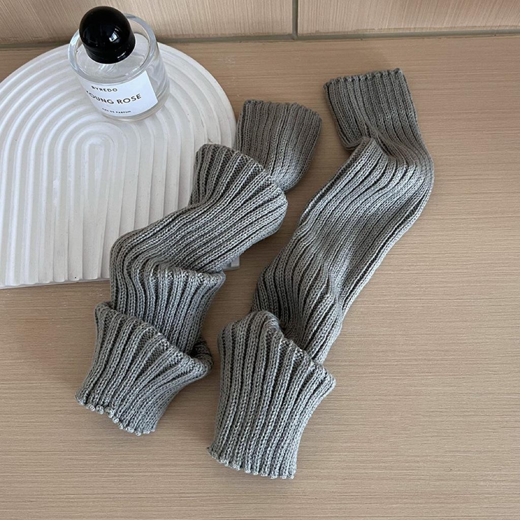 Knitted Socks Y2K Calf Socks Snow Boots Socks Leg Cover Thermal Lolita Pile Socks Women
