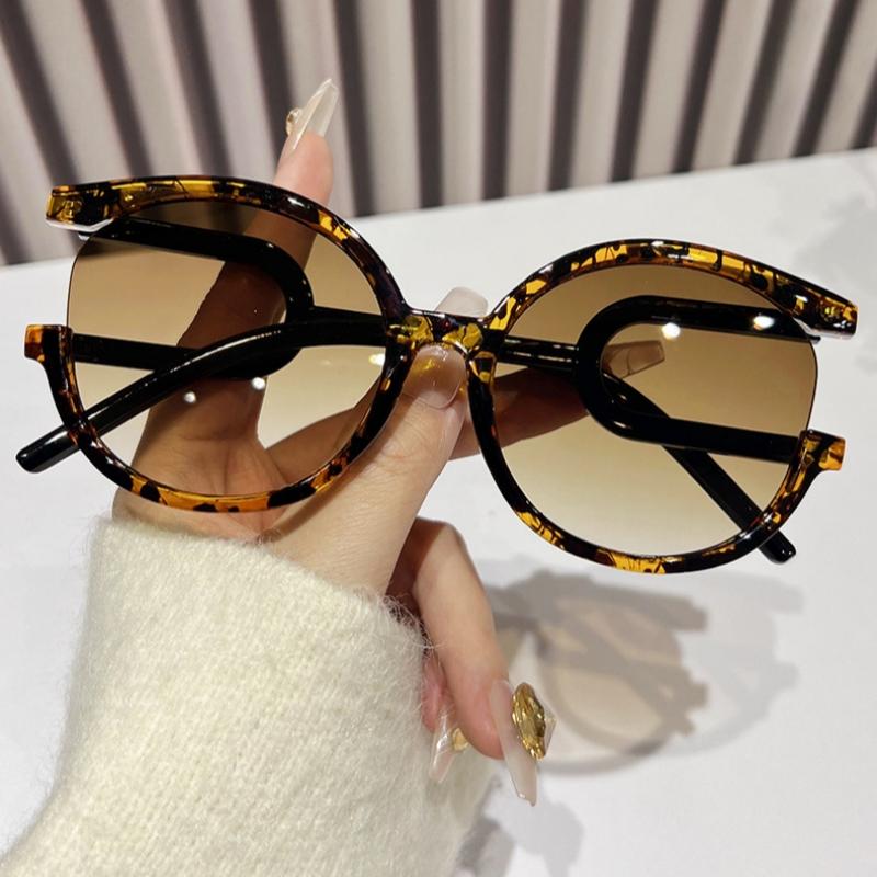 Fashion Men Women Hip Hop Punk Sun Glasses Luxury Design Trendy Eyewear Fashion Unisex Outdoor Travel Round Frame UV400 Sun Glasses