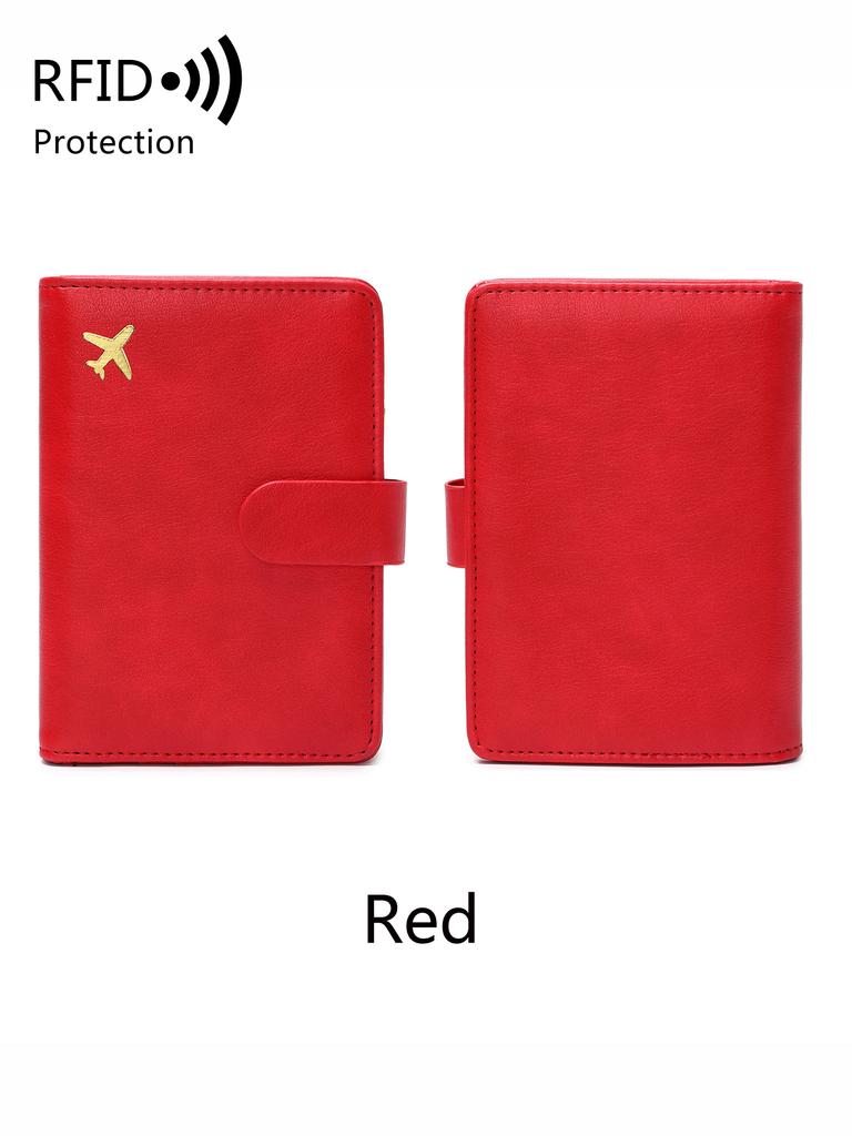 RFID travel passport set with passport holder and PU luggage label 2 pieces/set suitable for men and women's travel accessories