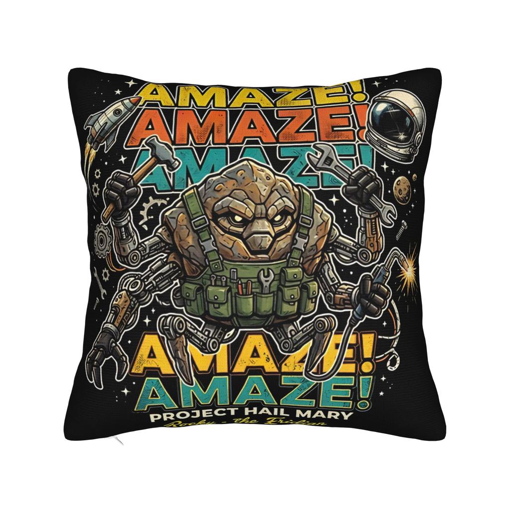 Project Hail Mary Amaze Amaze Amaze Sci Fi Cartoon Pillow Cover Cushion Cover Cute Funny Pillow Case For Sofa Car Home Decor