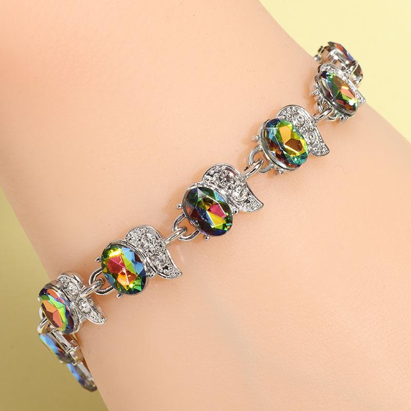 Exquisite Shining  Zirconia Geometric Tennis Bracelet Women Party Jewelry Gift