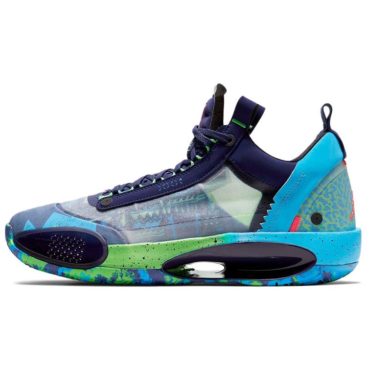 Air Jordan 34 Low Pf Regency Purple 'Blue Green' Women's CZ7746-500