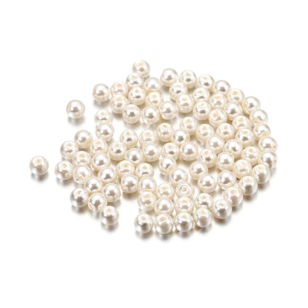 Multi-color 4mm Glass Imitation Pearl Beads for DIY Jewelry Crafting